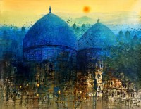 A. Q. Arif, 22 x 28 Inch, Oil on Canvas, Cityscape Painting, AC-AQ-544